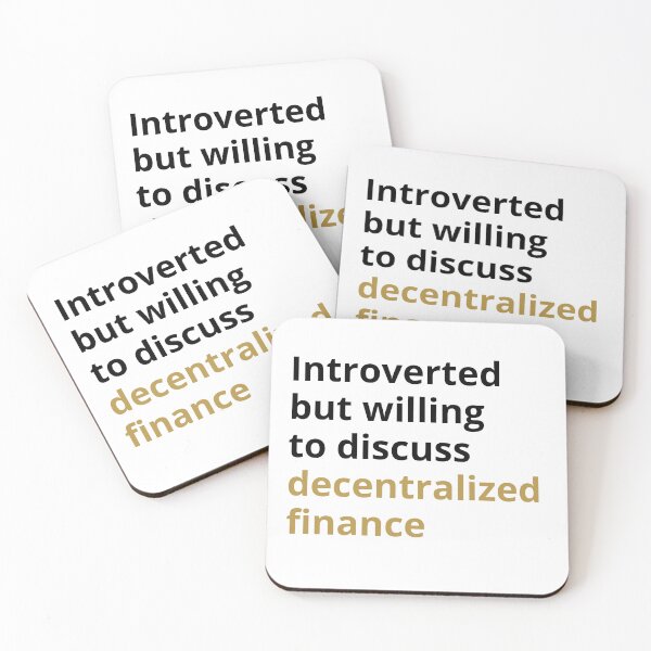 Item preview, Introverted but willing to discuss decentralized finance  designed and sold by ThoughtJumble.