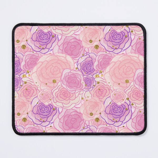 Item preview, Shabby Chic Pink And Gold Floral Rose Pattern designed and sold by OhMyStarling.