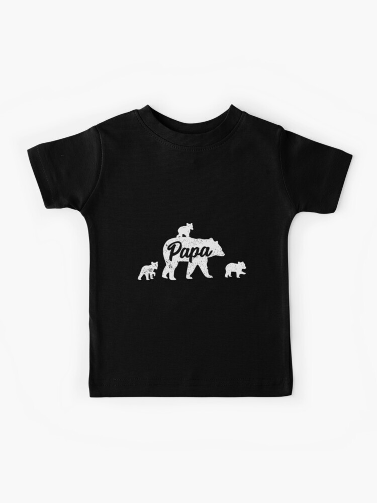 Papa Bear 3 Cubs Shirt Daddy Bear 3 Kids TShirt Papa 3 Kids T-Shirt