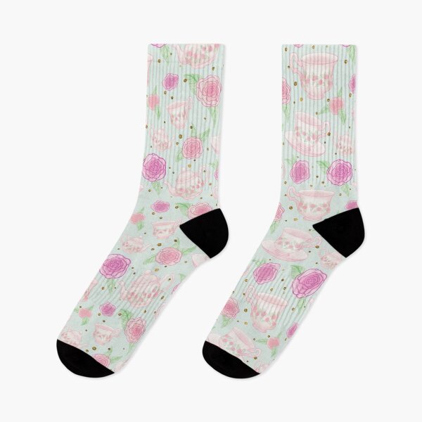 Item preview, Sweet Mint Rose Tea Party Pattern designed and sold by OhMyStarling.
