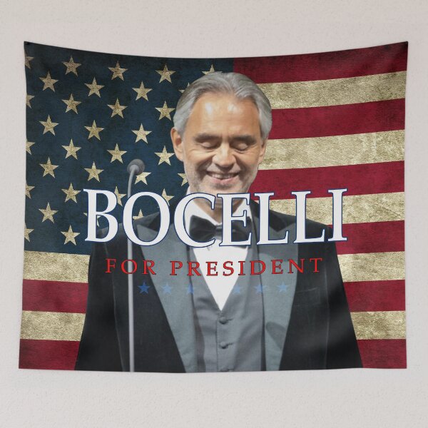 Item preview, Sndrea Bocelli For President 2024 designed and sold by BryannaLaRussa.