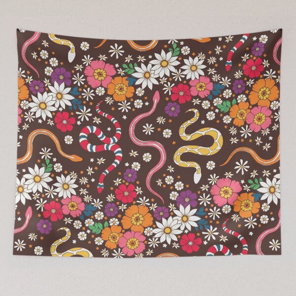 Item preview, Slithering Serpents in Seventies Style Chintz    designed and sold by Perrin Le Feuvre.
