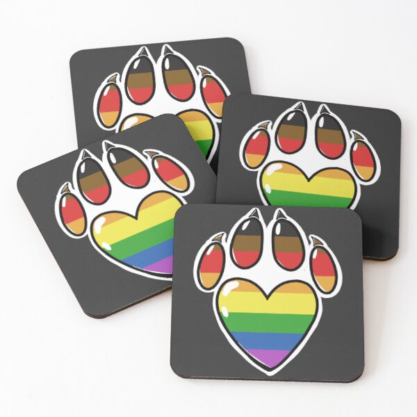 Item preview, Gay Pride Paw Print designed and sold by Weremoose.