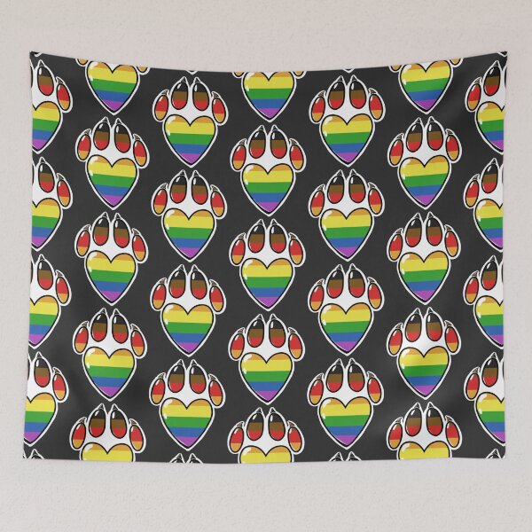 Item preview, Gay Pride Paw Print designed and sold by Weremoose.