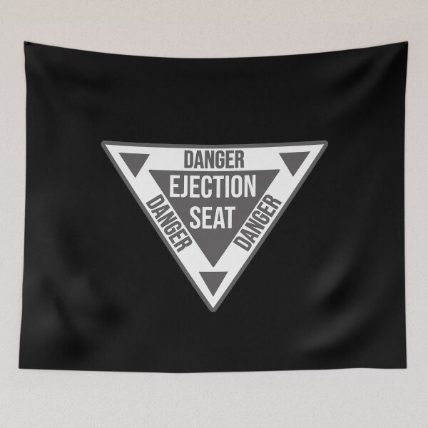 Item preview, Danger Ejection Seat Sticker , airplane , navy , pilot , aircraft , triangle  designed and sold by FunnyCoolTee.
