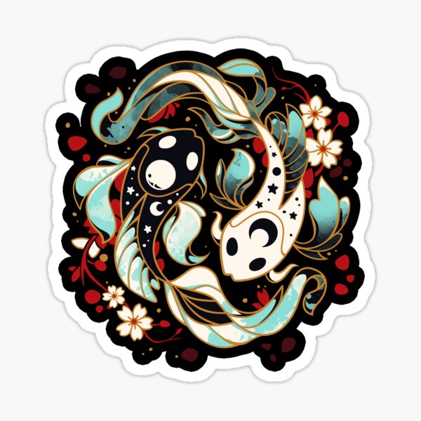 Vista previa del artículo con la obra «Armonía acuática: pez yin yang japonés», diseñado y vendido por Snouleaf.