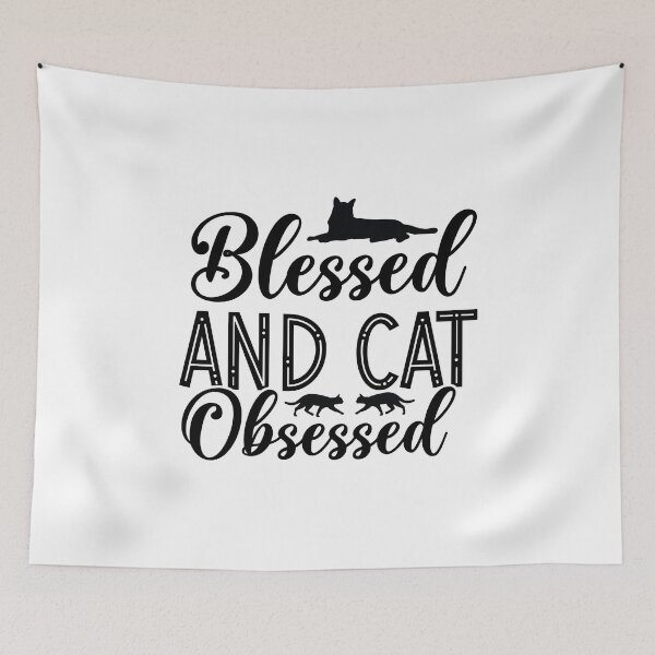 Item preview, Blessed and Cat Obsessed designed and sold by Pixelish.