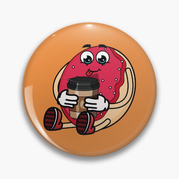 Item preview, Funny donut drinking a cup of coffee designed and sold by Donutlovers.