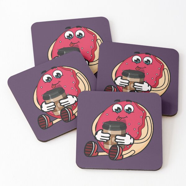 Item preview, Funny donut drinking a cup of coffee designed and sold by Donutlovers.