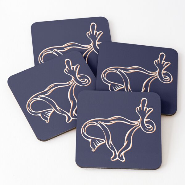 Item preview, Feminist message-Uterus giving the finger designed and sold by Sassenach616.