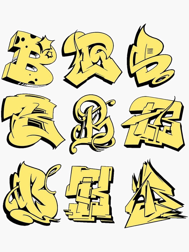 "letter B Graffiti" Sticker For Sale By REDOUB | Redbubble