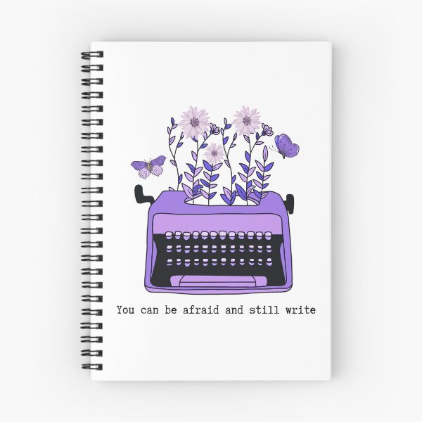 Item preview, You can be afraid and still write (purple typewriter) designed and sold by CreativeStrand.