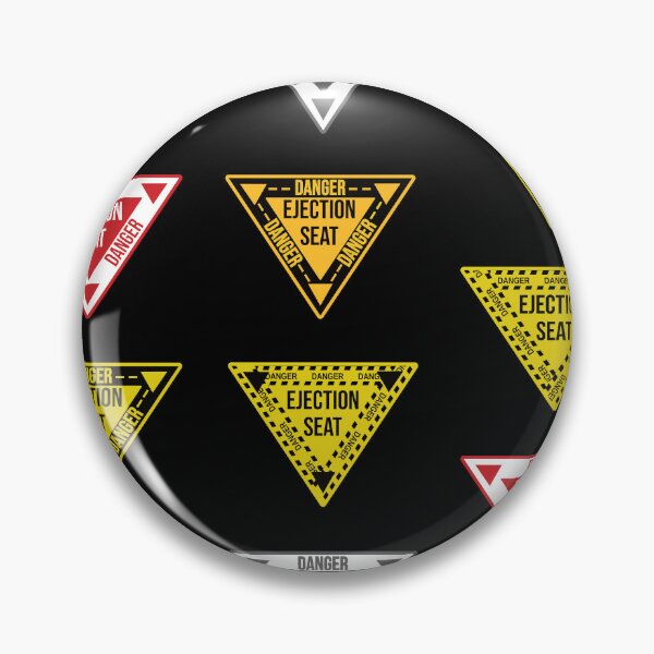 Artikelvorschau, Danger Ejection Seat Sticker , airplane , navy , pilot , aircraft , triangle , entworfen und verkauft von FunnyCoolTee.