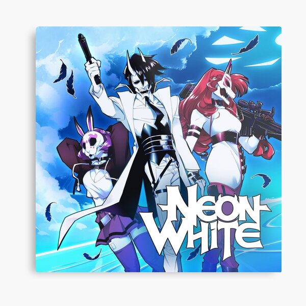Neon White Game Metal Print