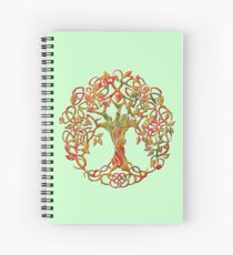 Tree of life orange Spiral Notebook