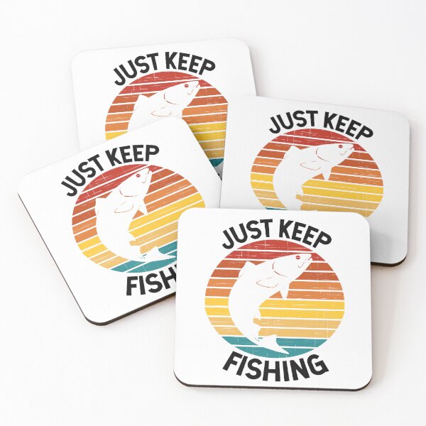 Item preview, Funny and Motivational Just Keep Fishing Sunset Design designed and sold by SarahJisri.