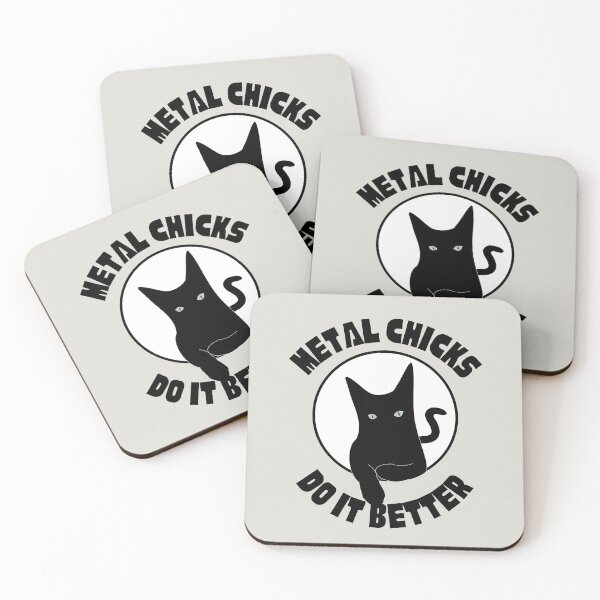 Item preview, Metal Chicks Do It Better For Musical Heavy Metal Cat And Punk Cat As A Metal Band - Heavy Metal Cat designed and sold by Funwithmusic.