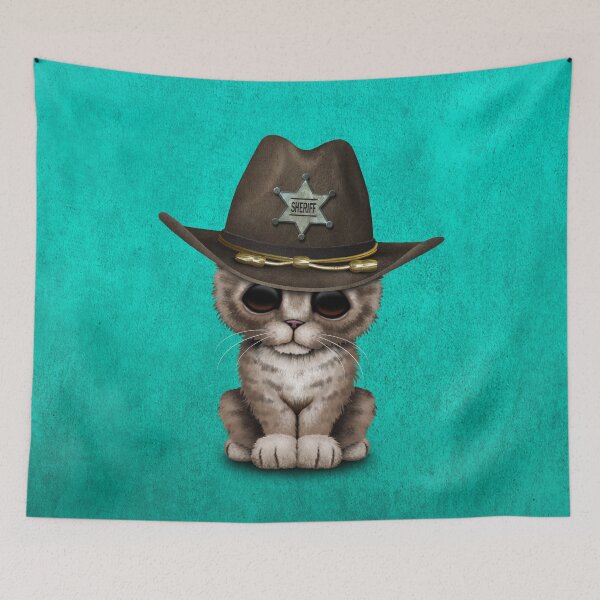 Item preview, Cute Kitten Sheriff designed and sold by JeffBartels.