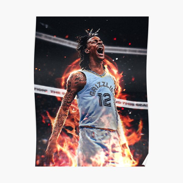 Ja Morant 12 Feuer Poster