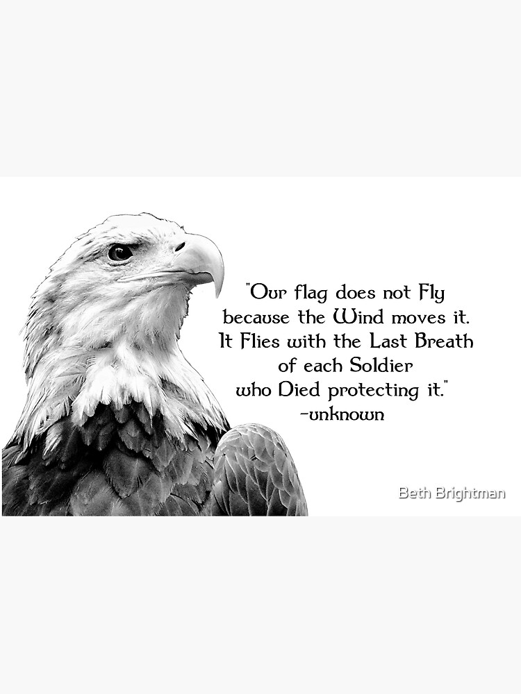 Thumbnail 2 of 2, Laptop Skin, Eagle with Patriotic Quote designed and sold by Beth Brightman.