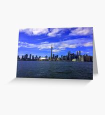 Toronto Skyline in Vivid Blue Greeting Card