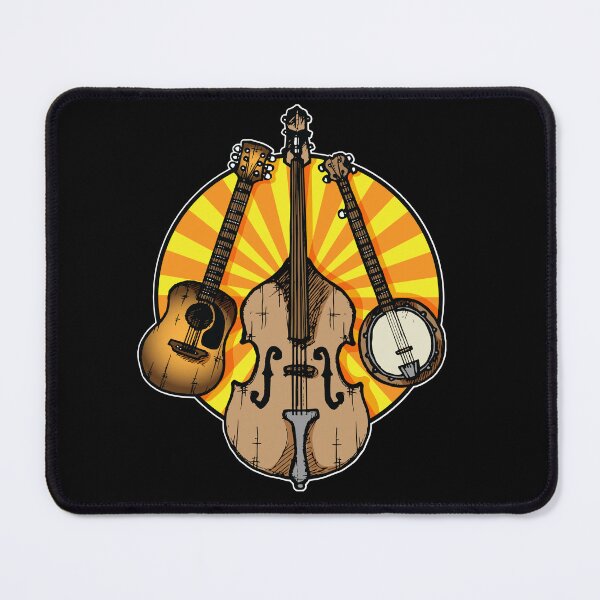 Item preview, Bluegrass and/or Folk Instruments T-Shirt Orange and Yellow designed and sold by LaughinBones.