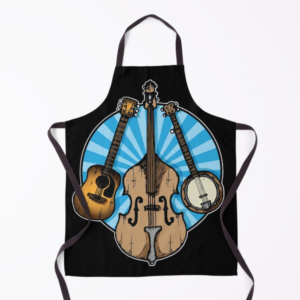 Aperçu de l'œuvre T-Shirt Bluegrass et/ou Instruments Folk Blues créée et vendue par LaughinBones.