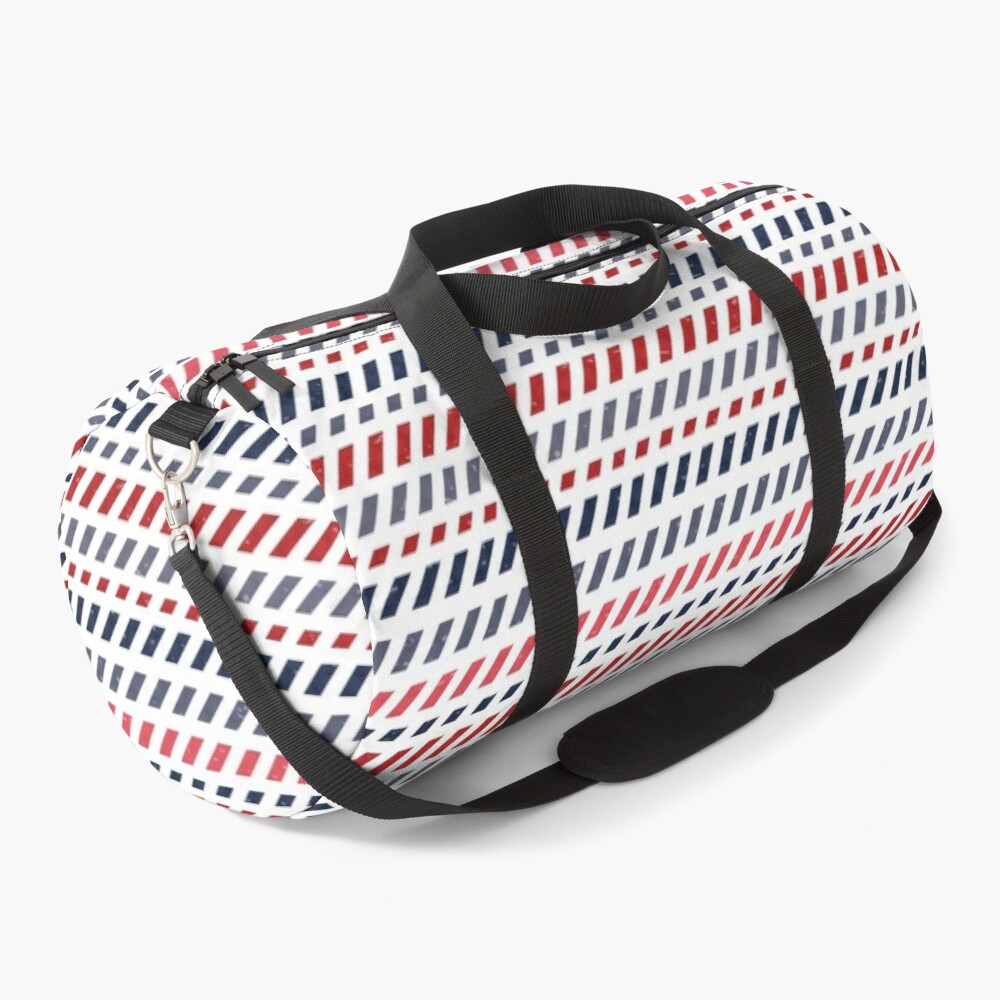 RED, WHITE AND BLUE Duffle Bag by Daisy Beatrice