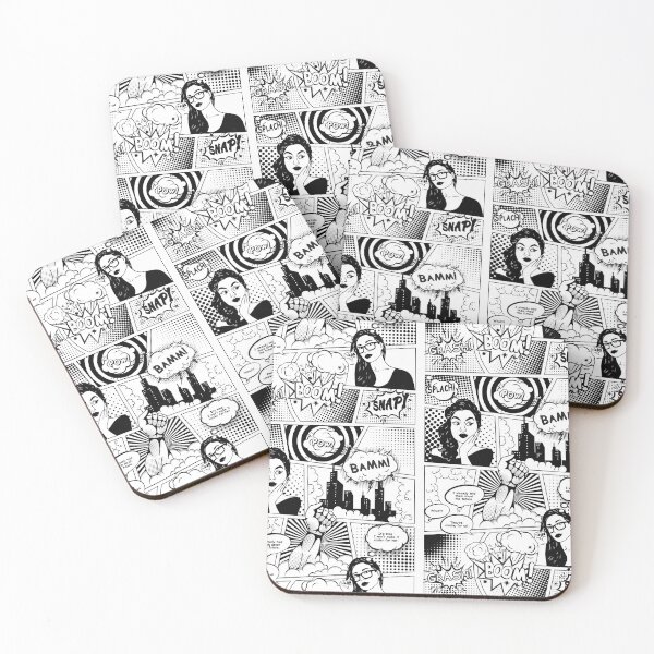 Item preview, Black and white pop art comic designed and sold by TheHotIgloo.