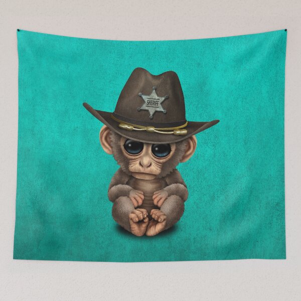 Item preview, Cute Baby Monkey Sheriff designed and sold by JeffBartels.