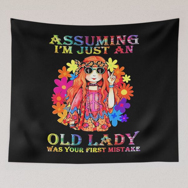 Item preview, Assuming I'm Just An Old Lady Hippie Shirt designed and sold by unhappyshout692.