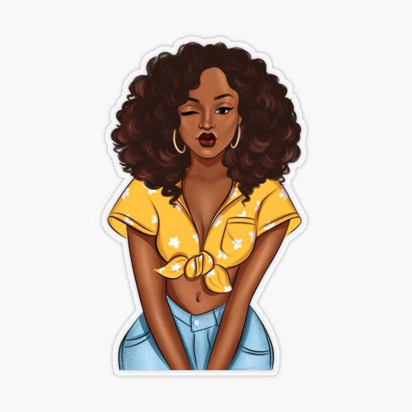 Empowering Black Women's Fashion Stickers Sticker for Sale by The  BlackMoonGirls