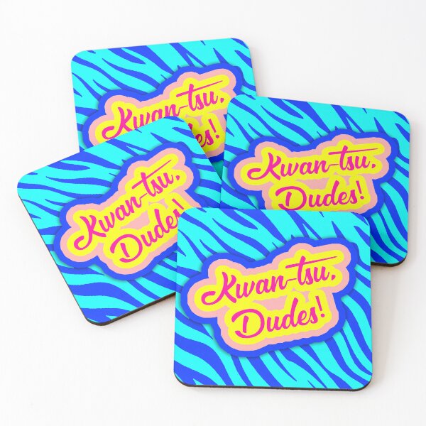Item preview, Kwan-Tsu, Dudes! Surf Ninjas Movie Quote on Blue Zebra Stripes designed and sold by Nicolette Olivier.
