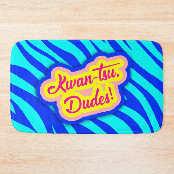 Item preview, Kwan-Tsu, Dudes! Surf Ninjas Movie Quote on Blue Zebra Stripes designed and sold by Nicolette Olivier.