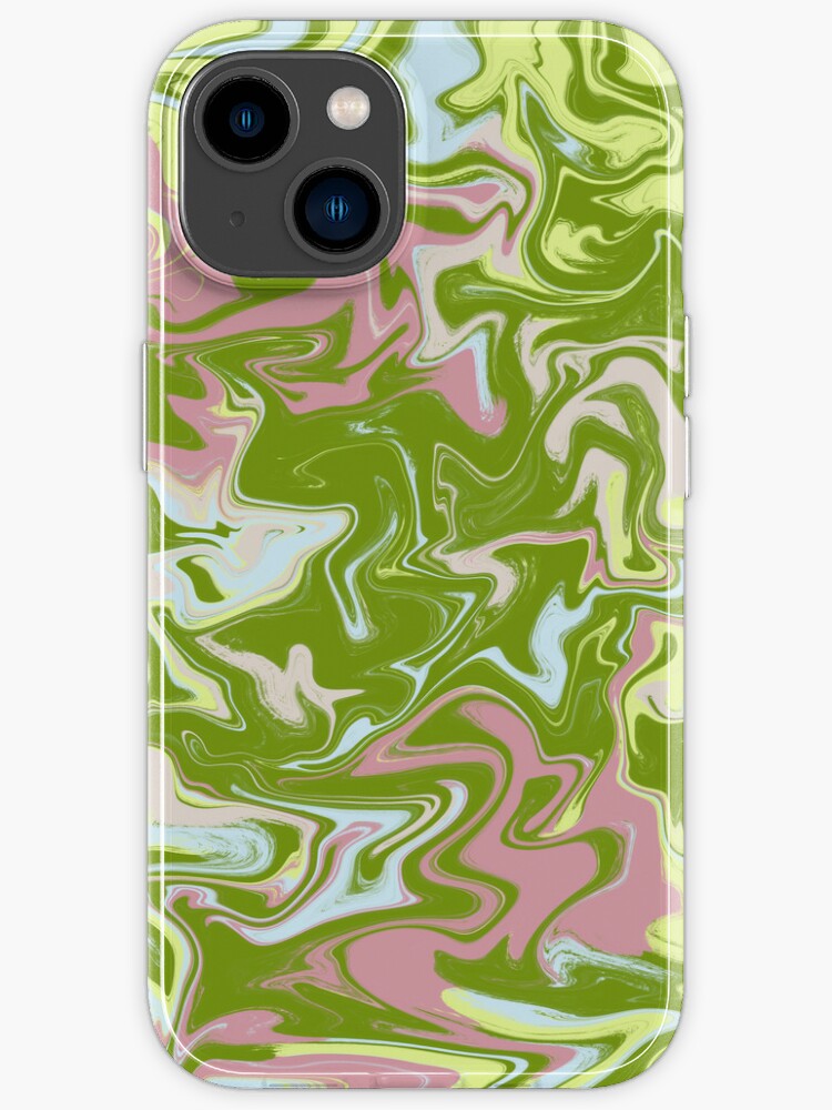 pink and green iphone