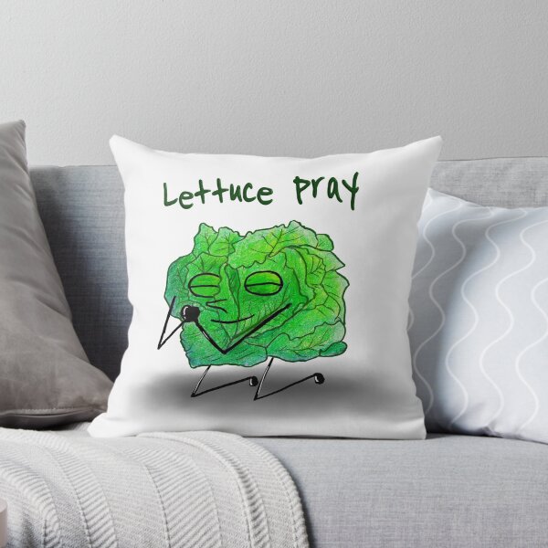Lettuce Pray Throw Pillow