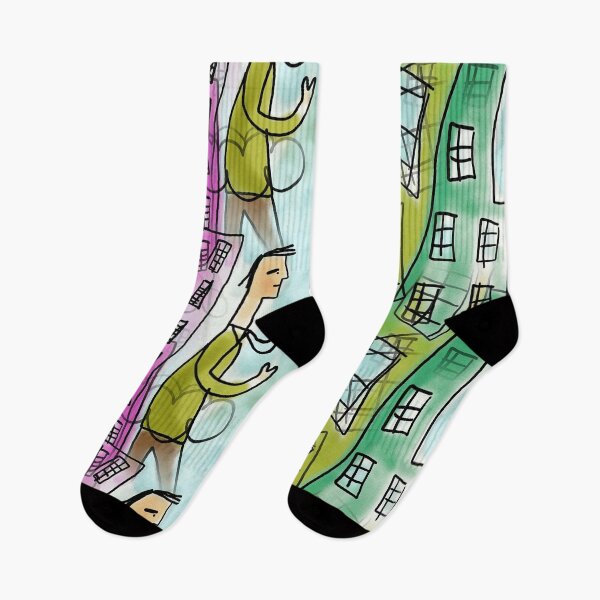 Item preview, Summer in the city illustrated pattern designed and sold by rocklegends99.