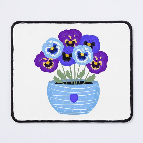 Item preview, Blue and violet pansies in a pot designed and sold by OM-lova.
