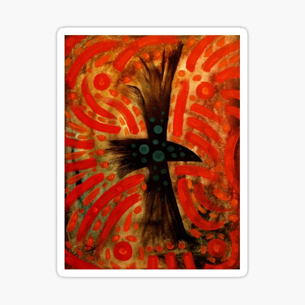 Flying Raven Sticker