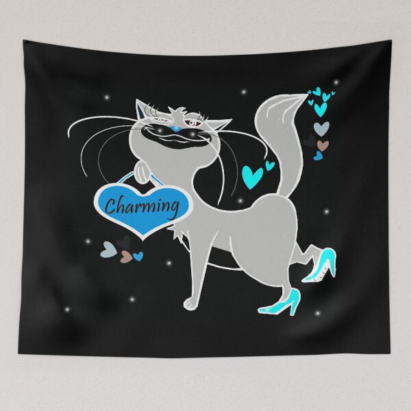 Item preview, Charming cat  designed and sold by Shirley cute art .