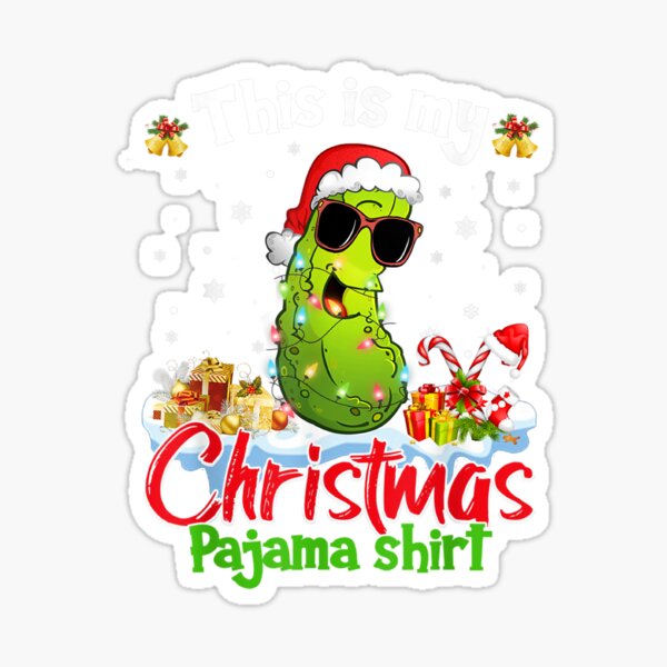 "Funny Pickle Christmas Cartoon Gift For Christmas Pickle" Sticker for