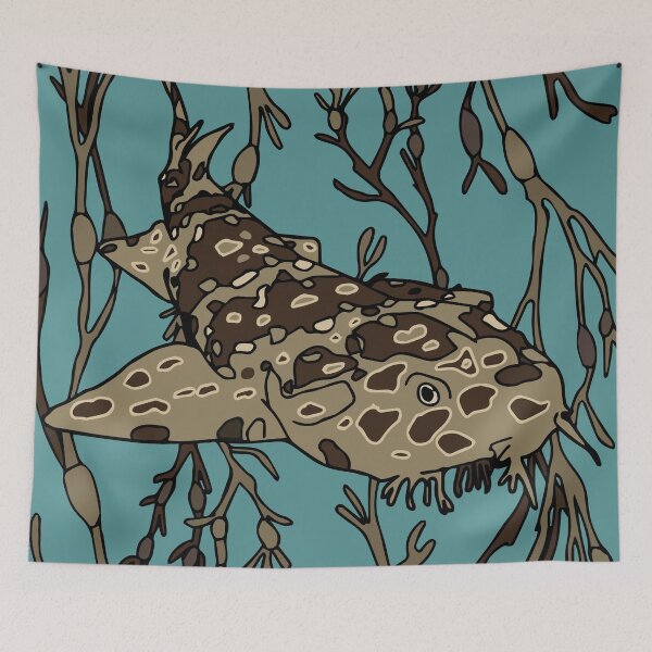 Item preview, Copy of Wobbegong shark with seaweed designed and sold by colejleighton.