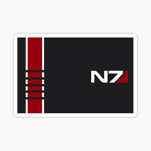 Mass Effect N7 Stripe Sticker For Sale By DanThyMan26 Redbubble   St,small,507x507 Pad,600x600,f8f8f8.u17 