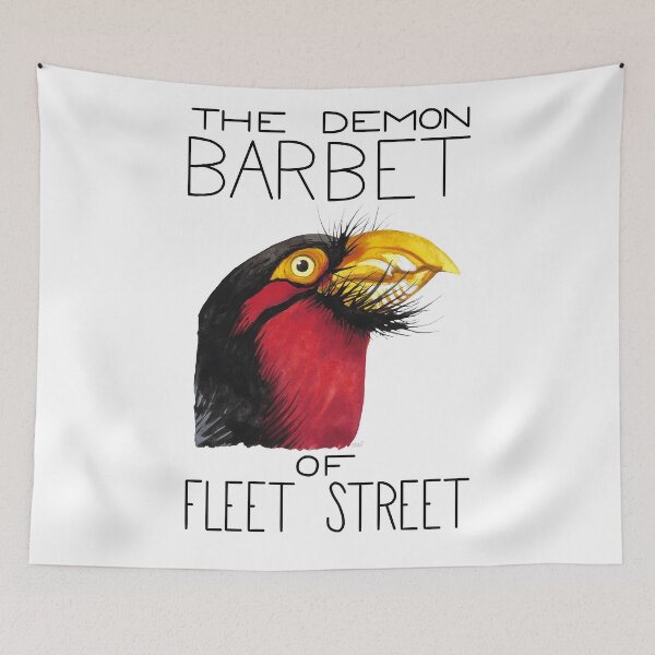 Item preview, The Demon Barbet of Fleet Street (Bearded Barbet) designed and sold by LauraWolfArtist.