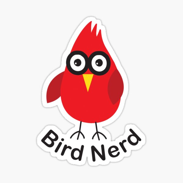 “Bird Nerd” Sticker for Sale by artbygekko | Redbubble