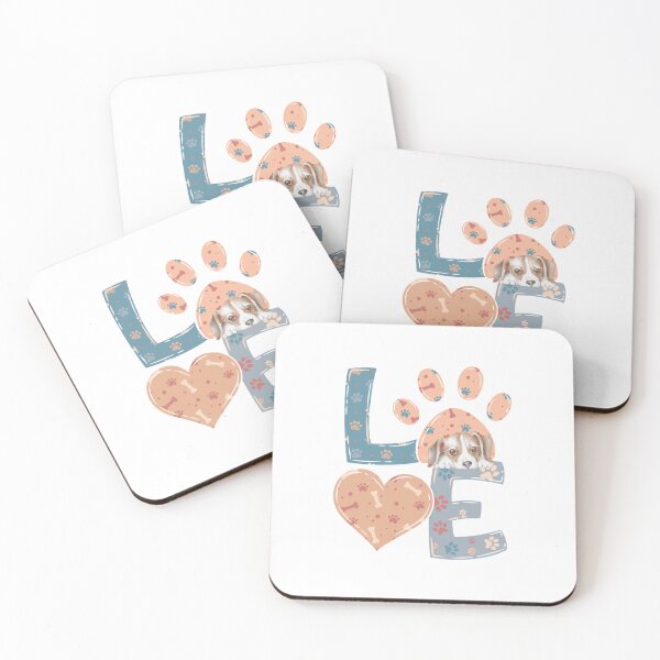 Item preview, LOVE word with puppy designed and sold by HappyLifeCreate.
