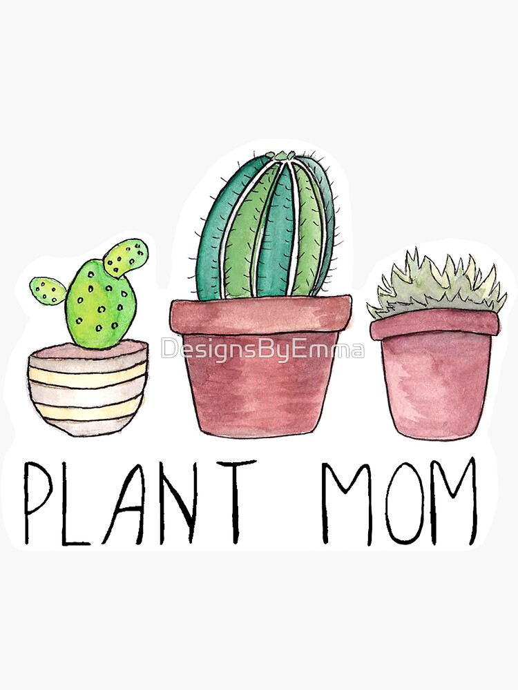 Download "Plant Mom" Sticker by DesignsByEmma | Redbubble