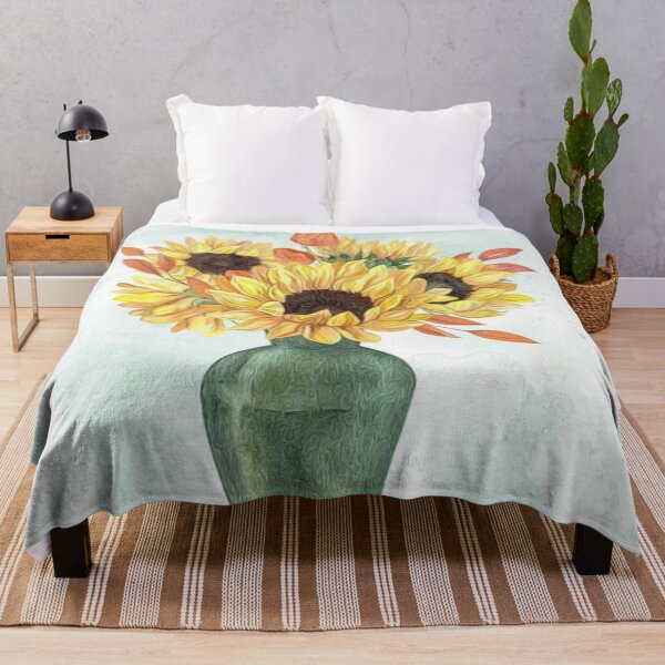 Artikelvorschau, Gemalter Aquarell-Sonnenblumen-Blumenstrauß entworfen und verkauft von HappyLifeCreate.
