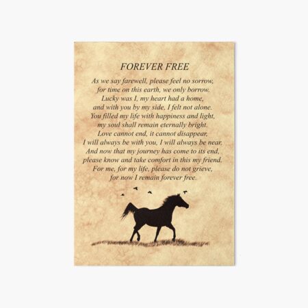 Item preview, Horse Sympathy Condolences Spiritual Poem Forever Free by Stephanie Laird designed and sold by Stephanie Laird.