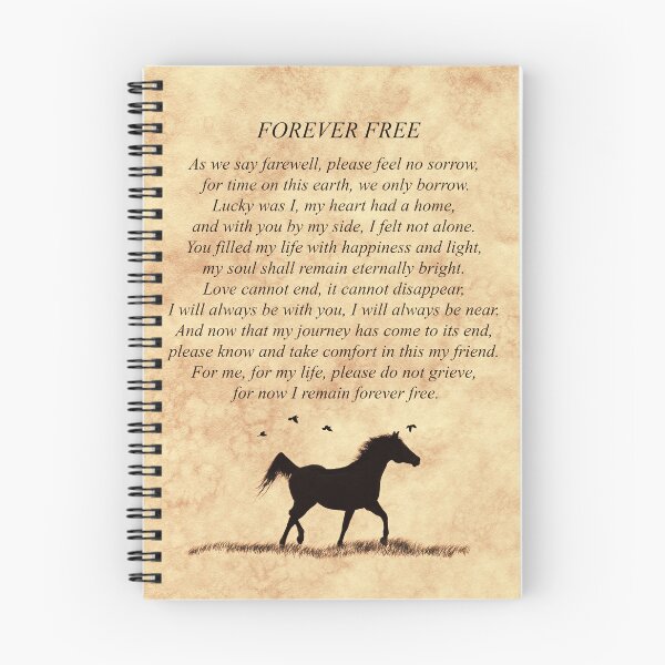 Item preview, Horse Sympathy Condolences Spiritual Poem Forever Free by Stephanie Laird designed and sold by Stephanie Laird.